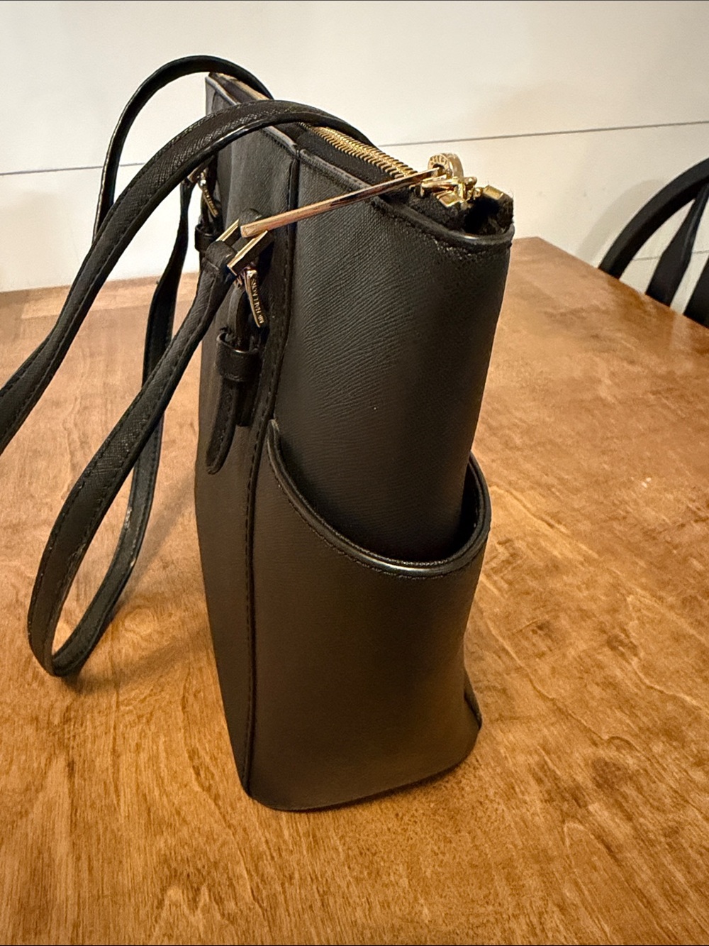 Michael Kors Black Purse with Gold Hardware - Picture 8 of 14